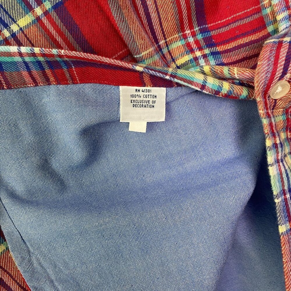 Ralph Lauren Mens XL Plaid Button-Down Shirt 100% Cotton Long Sleeve Classic Fit - Picture 5 of 5